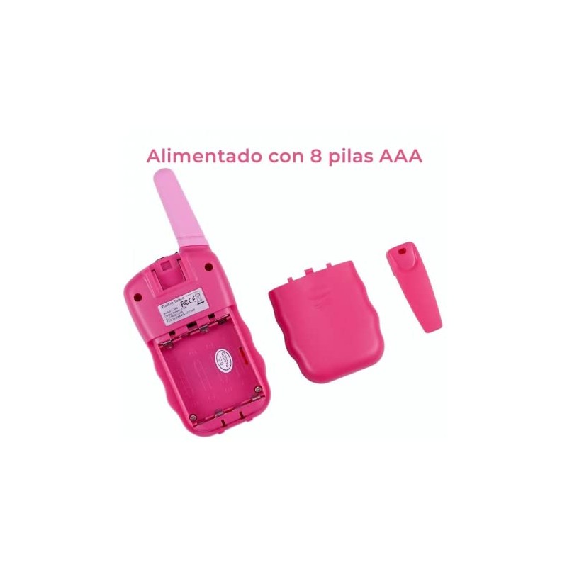 Walkie Talkies para Niños 2 Unidades, con Linterna y LCD