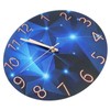 30cm Glass Blue Wall Clock for Living Room Decor Silent