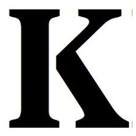 8x10 Large Letter Stencil from 4 Ply Mat Board-Stardos Font-Letter K