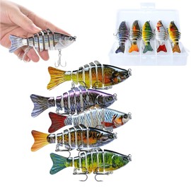 5PCS Bionic Swimming Bait, 2025Bionic Swimming Lure, Bionic Fishing Lures That Swim by Itself, Swimbait FishingGear, Fishing Soft Plastic Lures Suitable for All Kinds of Fishing Waters (5Pcs)