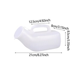 perfeclan Männliche Urinalflasche, männliche Urinal -Pee -Flasche, 1200 ml leckere Männer Töpfchen Harnbehälter für männliche Senioren Campingreisen, Weiß