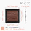 HVAC OV 6 x 6 Inch (Opening Size) Black Galvanized