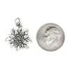 LGU Sterling Silver Oxidized Legendary Edelweiss Flower Charm