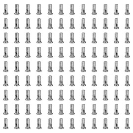 TSTRAUM Bicycle Spoke Nipples, Pack of 108 Brass Bicycle Mountain Bike Road Bike Spoke Nipples, Fit for 14G / 2 mm Diameter Spokes (Silver, 12 mm Length)