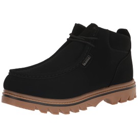 Lugz Men's Fringe Wide Boots, Black/Gum, 10.5 W