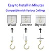 Evsteluo Heavy Duty Swag Ceiling Hooks with Hardware for Hanging