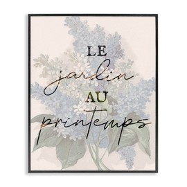 Stupell Industries Garden In Spring French Black Framed Giclee Art design by Lil' Rue, 14 x 11