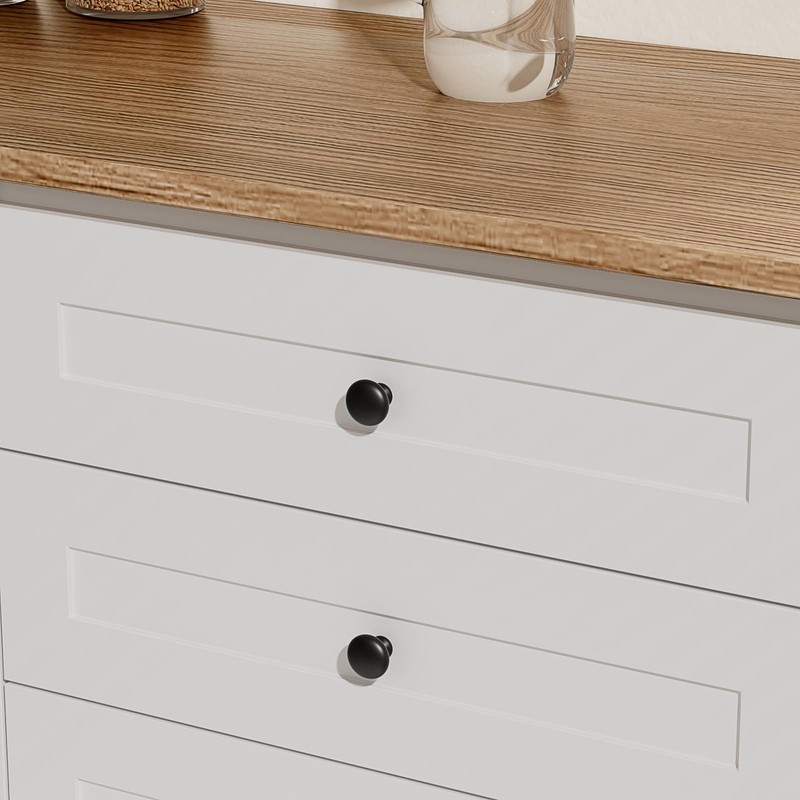 goldenwarm 10 Pack Black Knobs Cabinet Door Knobs Matte Black