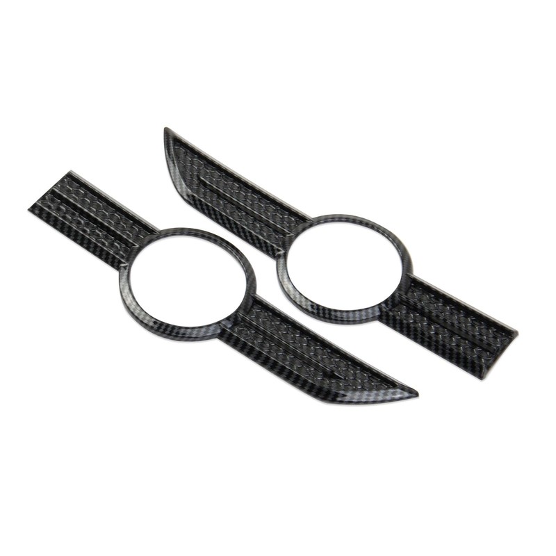 Fewshaw Carbon Fiber Style Body Side Badge Emblem Frame Trim