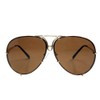 meSmart ACES1001 Noah NOR Teardrop Sunglasses, Date Glasses, Brown, Gray