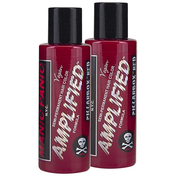 MANIC PANIC Pillarbox - Tinte de cabello rojo amplificado, 2 unidades