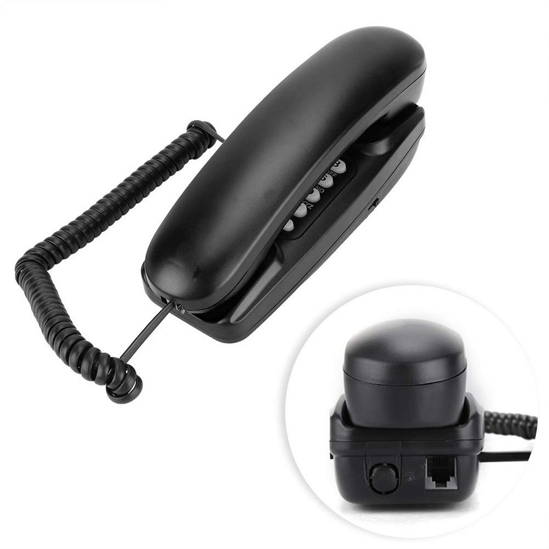Fixed Wall Telephone for Households, Corded Business Phone with Desk,