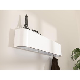 OLEEK Wall Mounted Coat Rack with Shelf - Wall entryway Shelf with Hooks - entryway Hooks - Modern Coat Rack - Wooden Mount for Home Decor - Jacket Hanger