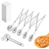5 Wheel Stainless Steel Pizza Cutter with Double Wheel Dough