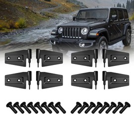 4 Door Hinges for Jeep Wrangler 2007-2018 JK JKU Unlimited Rubicon Sahara OEM Replacement (Outside Door Hinges)
