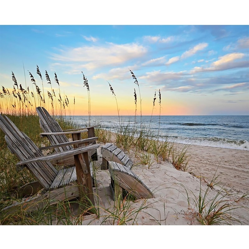 Heritage Puzzle Coastal Sunrise Beach Ocean Jigsaw Puzzle for Adults