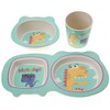 5 pcs set Eco friendly Bamboo Fiber Cartoon Children Tableware