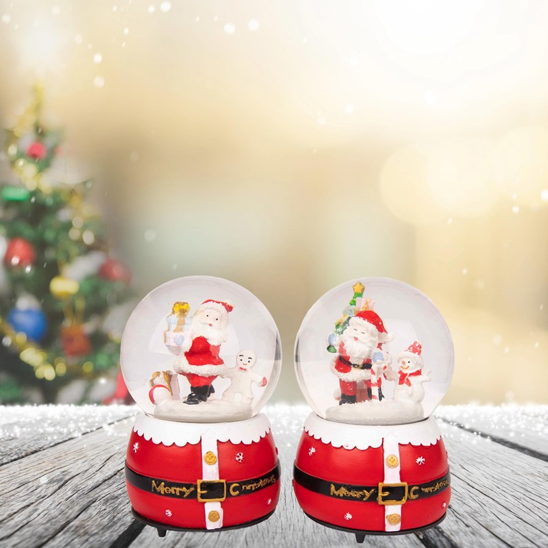 Musical Christmas Snowglobe Large Water Ball Features Christmas Santa Snowman