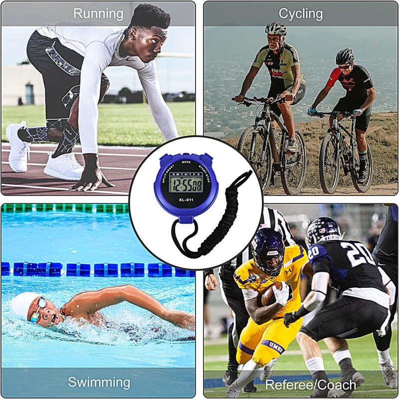 Digital Handheld Sports Stopwatch, Outdoor Multi-Function Digital Timer, Split/single Lap
