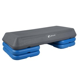 Enovi Exercise Step Aerobic Step Platform, Exercise Step Platform, Step Up Exercise Platform, Obsidian
