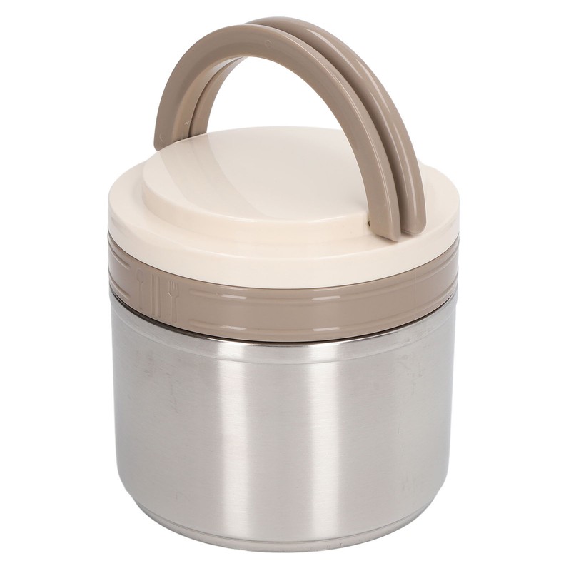 304 Stainless Steel Porridge Box Portable Round Insulated Lunch Container