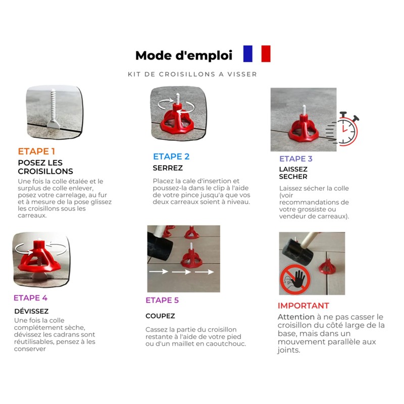 SHAFFER PRO® Tile Levelling System I (1 mm Joint Widths