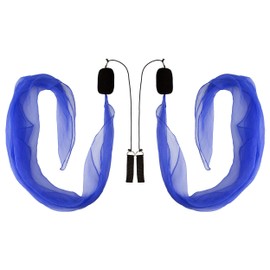 Diabolo Freizeitsport UV Light Poi in Blue - Angel Wings Spinning Pois. Spiral Pois, Soft Pois for Beginners and Professionals