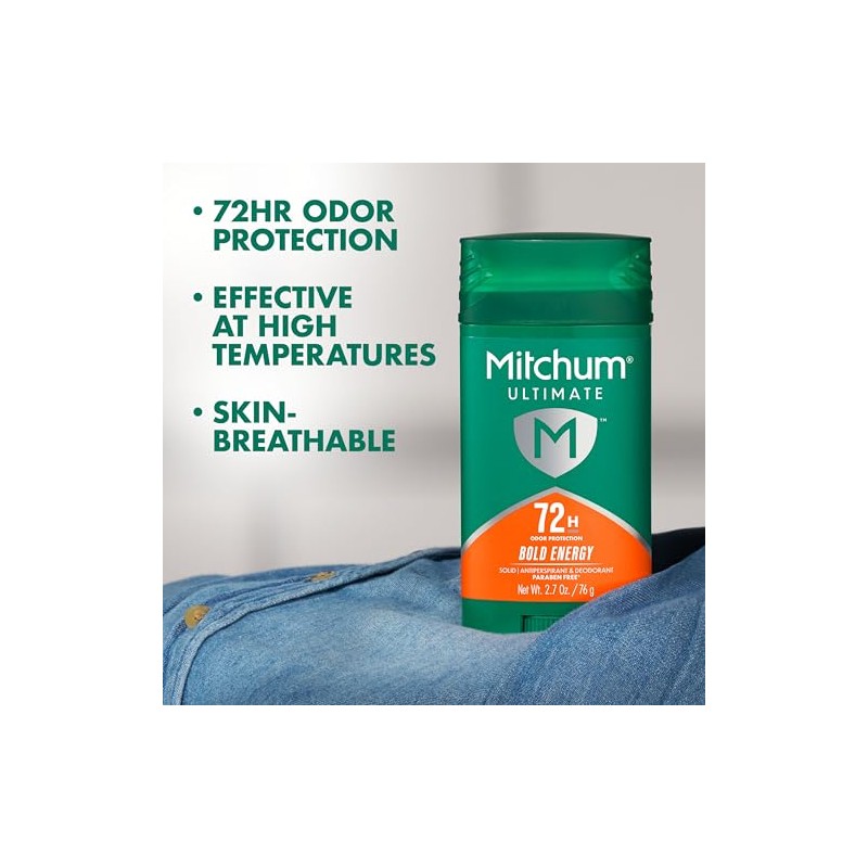 Mitchum Ultimate 72H Odor Protection Men’s Antiperspirant & Deodorant, Invisible