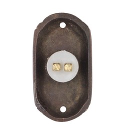 A29 Oil Rubbed Bronze Doorbell Button – 2 1/2" x 1 2/5" – Vintage Decorative Push Button in Brass with Recess Mount – Antique Finish, Wired for Two-Wire Chimes, Weather Resistant, DIY Install