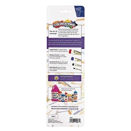 Colorations Flat Paint Brush Kit, Set of 24, Kids Paint Brushes, Paint Brushes for Children, School Art Supplies, Art Supplies, Craft Projects, Ideal for Small Hands, Ideal for Most Paint Mediums