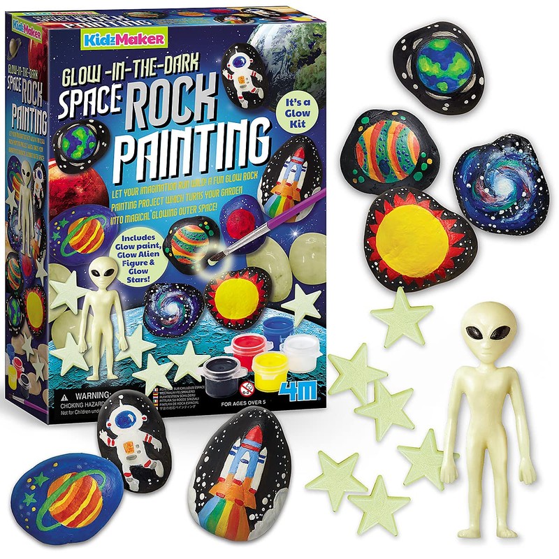 KidzMaker - Glow In The Dark - Space Rock Painting