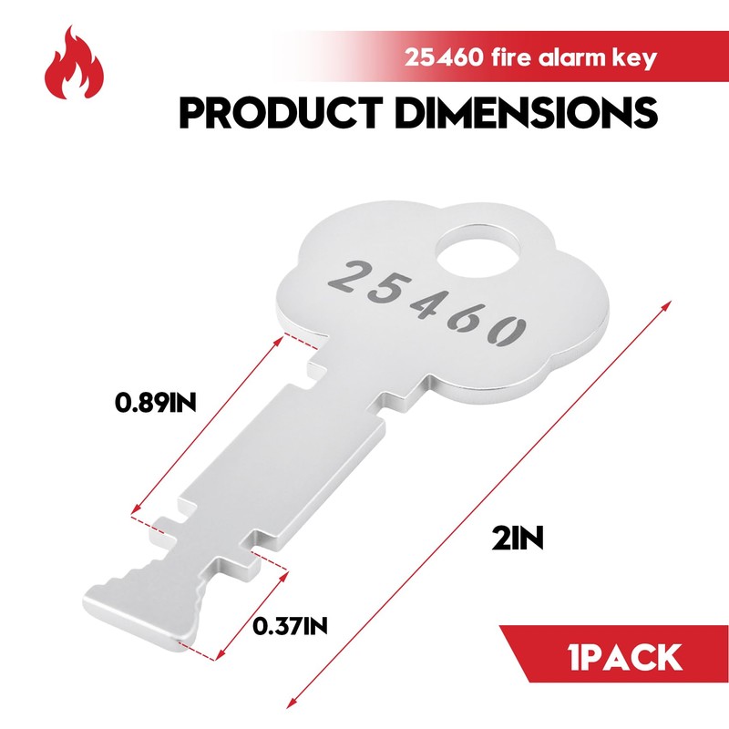 Honkador 25460 Fire Alarm Panel Key, Alarm Box Key for