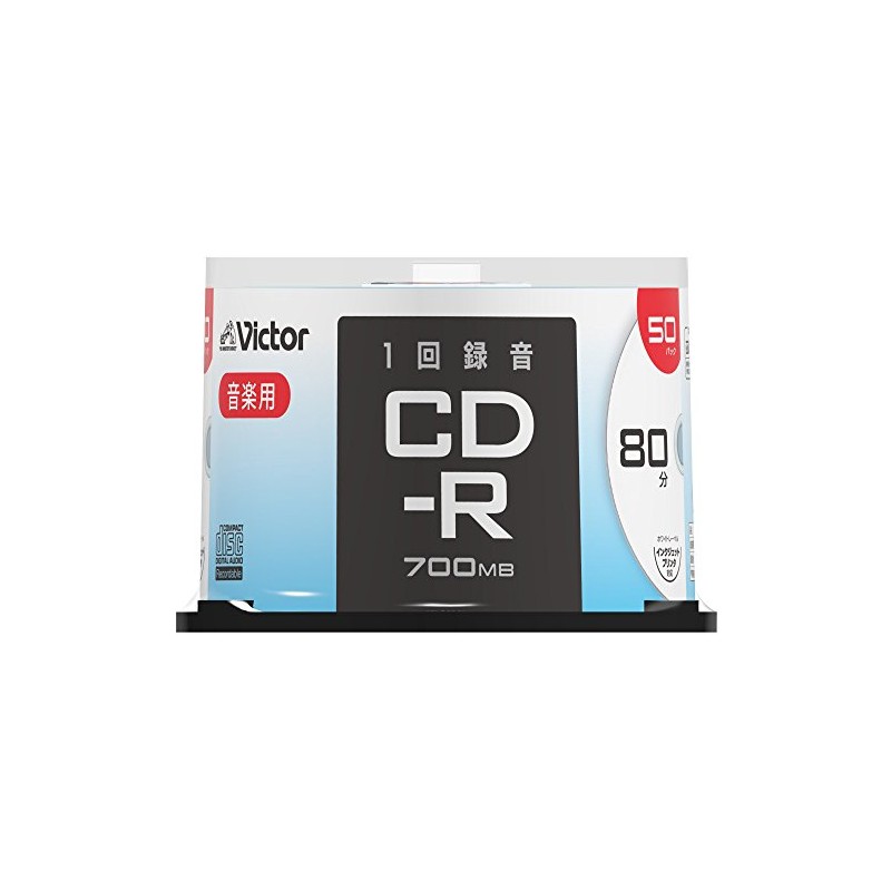 Victor Victor Single Recording CD-R AR80FP50SJ2 (Single-Sided Single Layer/80 Minutes/50