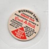 Milk Bottle Cap Insert- Riverside Dairy - Cardington, Ohio -THRIFT PAK- 1  1/16"