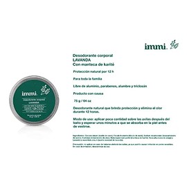 IMMI Desodorante Natural Lavanda en Tarro 2 Piezas | 1 Jabon 50gr La Artesanal
