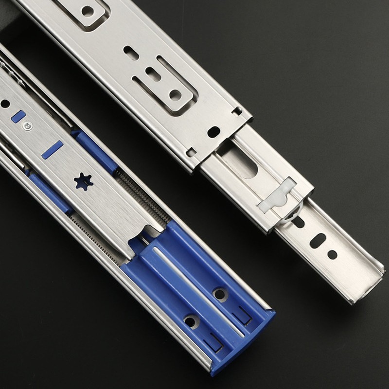 2PCS 14 Inch Push to Open Drawer Slides Stainless Steel