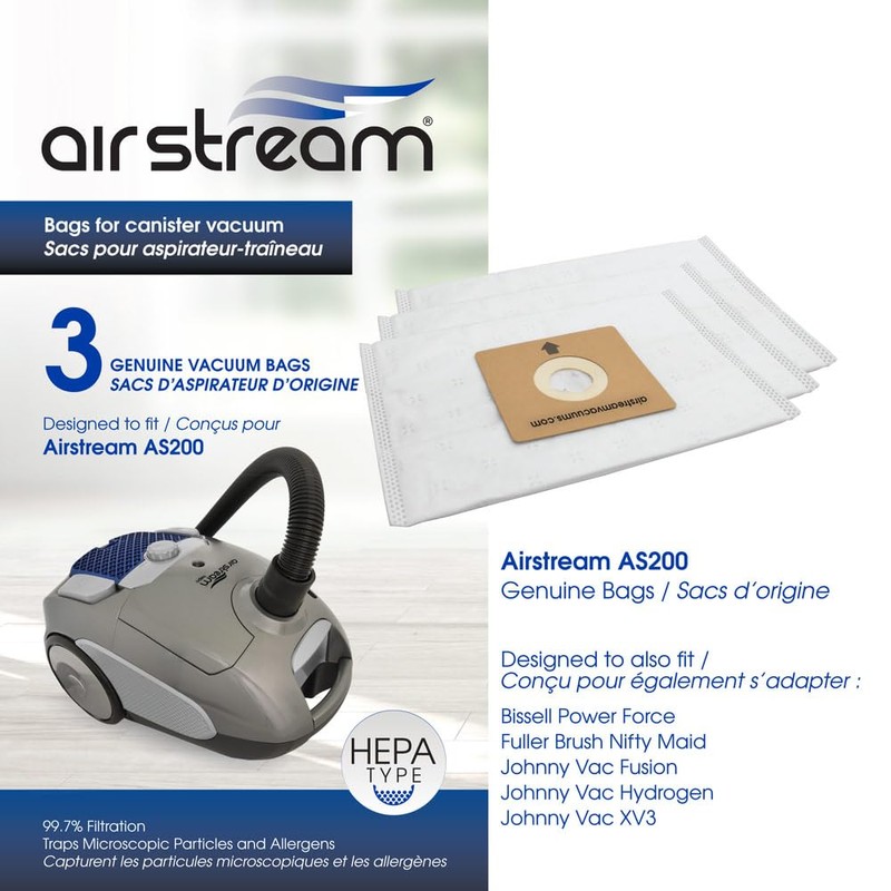 CYCLOVAC | Canister Vacuum Replacement Bags for Airstream Vacuum AS200