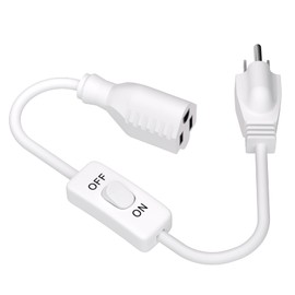 STARELO Extension Cord with Switch 3-Prong Indoor White Extension Cord,1625W 18AWG Extension Cord,Control Switch ON/Off 13A 125V NEMA 5-15R Grounded Plug Receptacle.（1.5FT White）