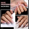 AILLSA Puntas de uñas postizas de ataúd medianas - Puntas
