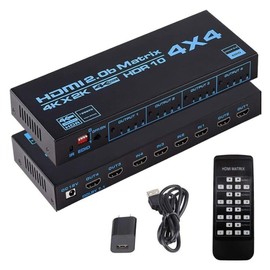 HDMI Matrix Switch 4x4 4K Out Box Extractor