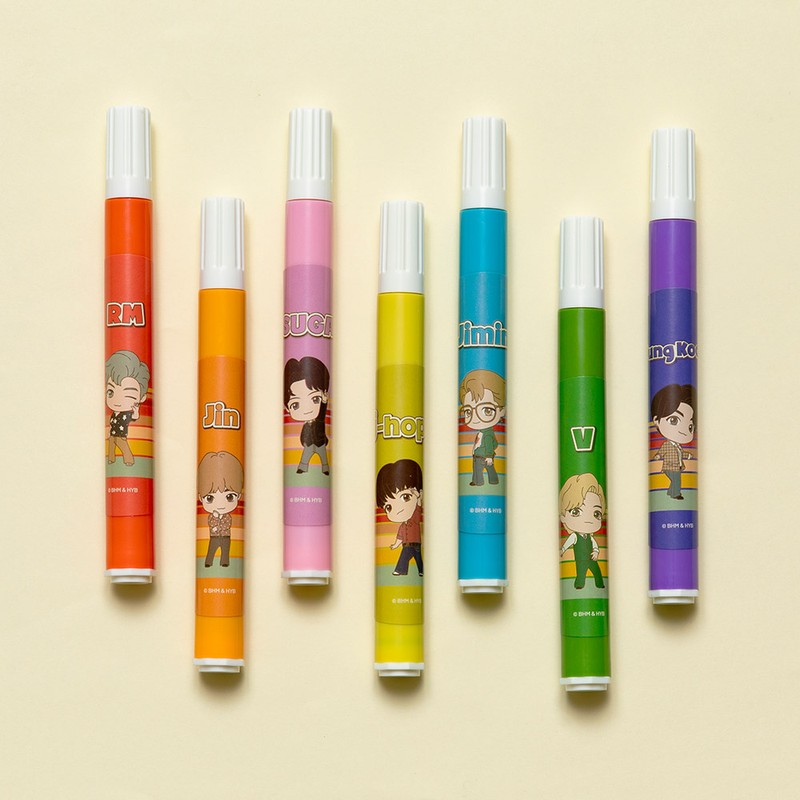 Monami [Monami] TinyTAN Oil-based Marker_7-piece_Postcard Set (Dynamite)