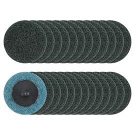HARFINGTON 25pcs Quick Change Sanding Discs 2" 320 Grit R-Type Roll Lock Nonwoven Fiber Conditioning Disc Sandpaper for Die Grinder Grinding Fast Cutting, Dark Green
