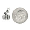 LGU Sterling Silver Oxidized Small 3D Pumpkin Charm