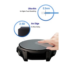 iDaPro Screen Protector for Polar Grit X Pro/Grit X Watch [4 Pack] Tempered Glass Anti-Scratch Bubble-Free Easy Installation