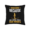 Slackline Essentials Slacklining Gear Enthusiast Slackliner Throw Pillow