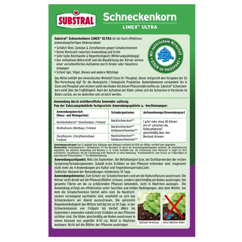 Substral Limex Ultra Value Pack of 2 500 g Snail