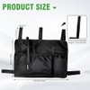 Wheelchair Side Bag with Cup Holder and Reflective Strip, Large
