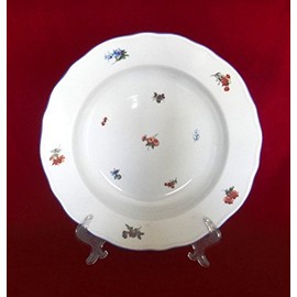 Leander Dinnerware Plates Bowls Bone China Czech Porcelain (Plate Deep 9.5", Hazenka blue line)