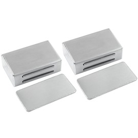 Waziaqoc 2 Pack Magnetic Door Catch, Stainless Steel Magnetic Latch with Adhesive, Ultra Thin Door Magnets, No Drilling Cupboard Magnetic Latches for Drawer Closet and Kitchen Cabinet