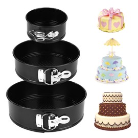 Kuchenform Rund Inspiration Springform Kuchenformen Runde Auslaufsicher Antihaftbeschichtet Backform Set mit Abnehmbarem Boden, 3 Größen Enthält 10,2cm/18cm/22cm